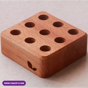 جای قلمی چوبی تبلیغاتی