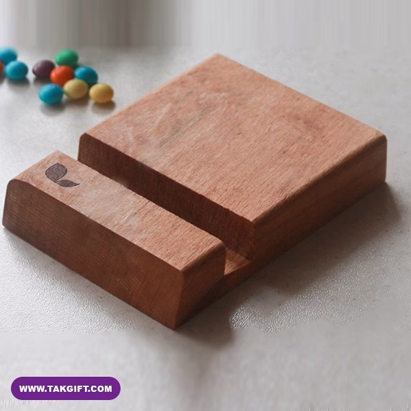 6 استند موبایل چوبی تبلیغاتی