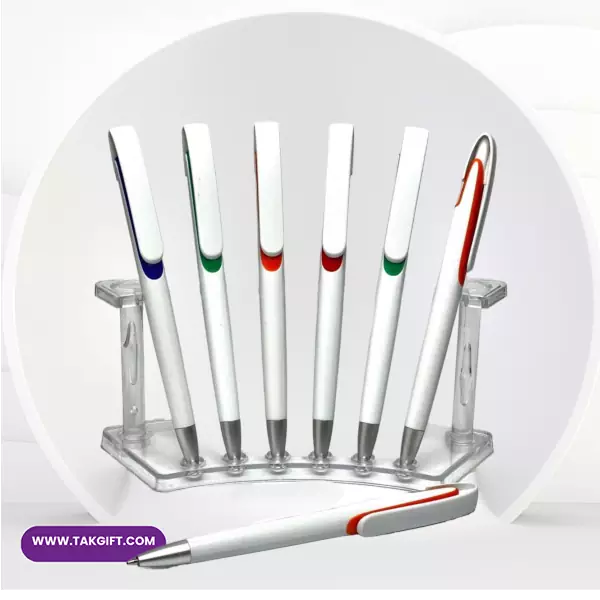 khodkar-113 خودکار تبلیغاتی پلاستیکی الیت سفید کد 113 - Image 1