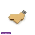 نمای روبه رو از فلش مموری تبلیغاتی d81 رنگ کرم
