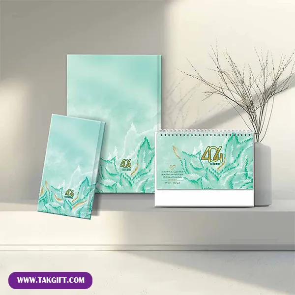 تقویم رومیزی-ابرنگ01 نمای روبه رو از تقویم رومیزی آبرنگ