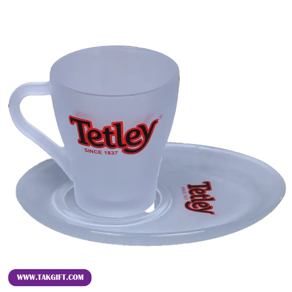 ست لیوان و نعلبکی-610 لیوان و نعلبکی یخی تبلیغاتی کد 610