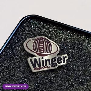 بج سینه نقره ای مات و براق تبلیغاتی Winger