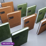 نمونه چاپ پلاک سررسید تبلیغاتی آرمان