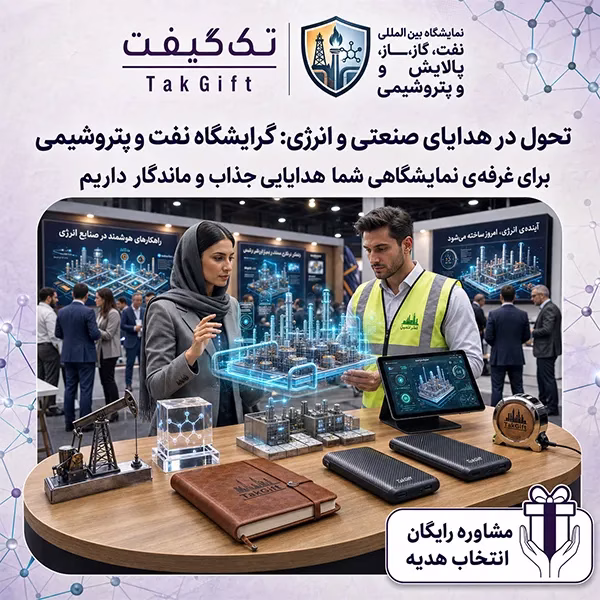 هدایای تبلیغاتی تک گیفت اطلاعات نمایشگاه بین المللی نفت و پتروشیمی